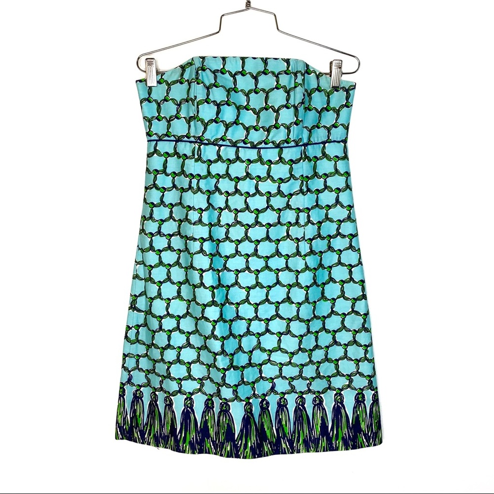 Lilly Pulitzer Bowen Strapless Tassel strapless dress